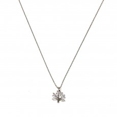 NK-Mulberry tree sparkly Necklace-Silver